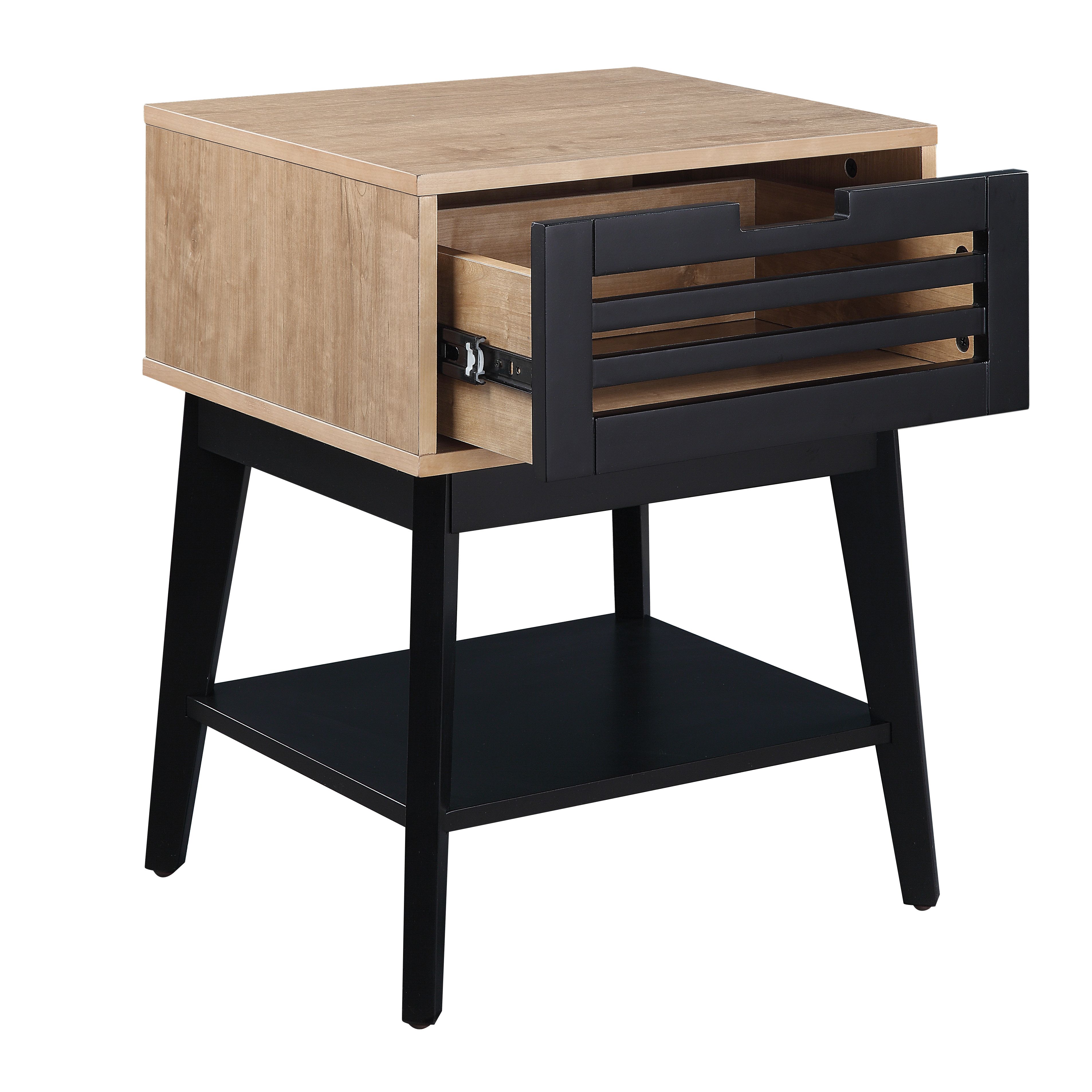 ACME - Gamaliel End Table in Oak/Espresso