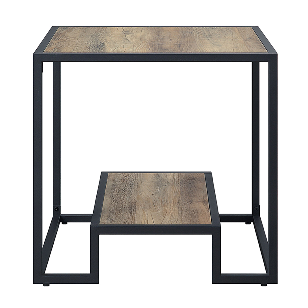 ACME - Idella End Table in Rustic Oak/Black