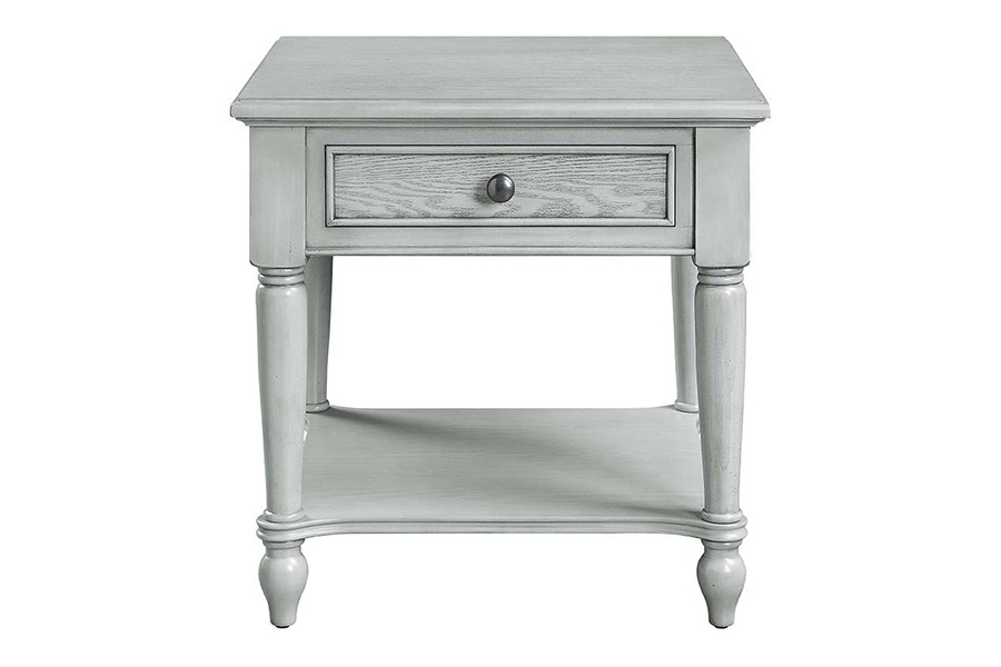 ACME - Ramiro End Table in Rustic Gray