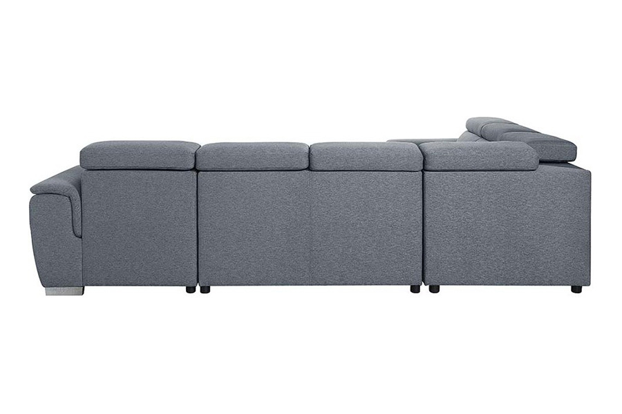 ACME - Hanley Sectional Sofa with Sleeper & Storage in Gray