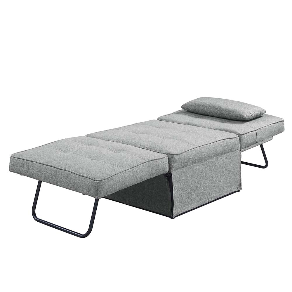 ACME - Bandit Adjustable Sofa with Pillow in Gray