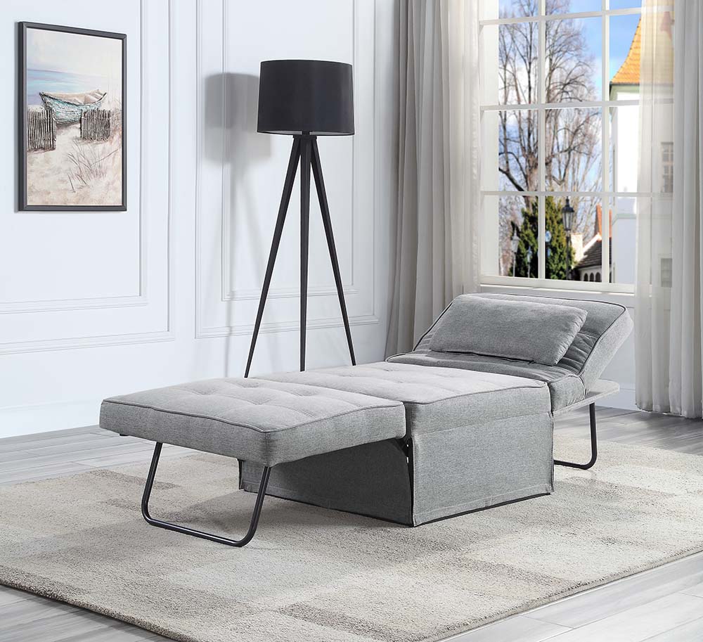 ACME - Bandit Adjustable Sofa with Pillow in Gray