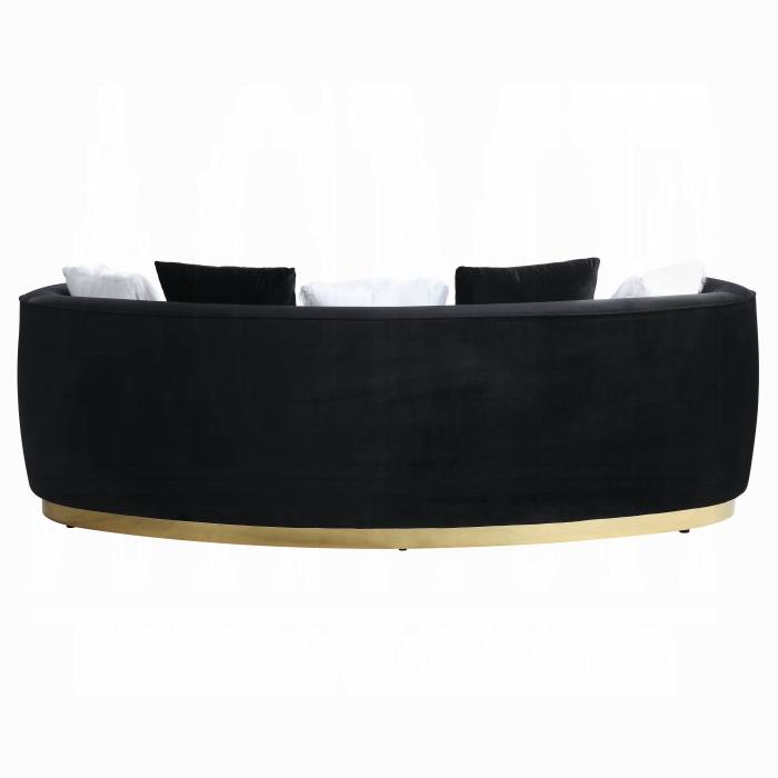 ACME - Achelle Sofa with 5 Pillows in Black