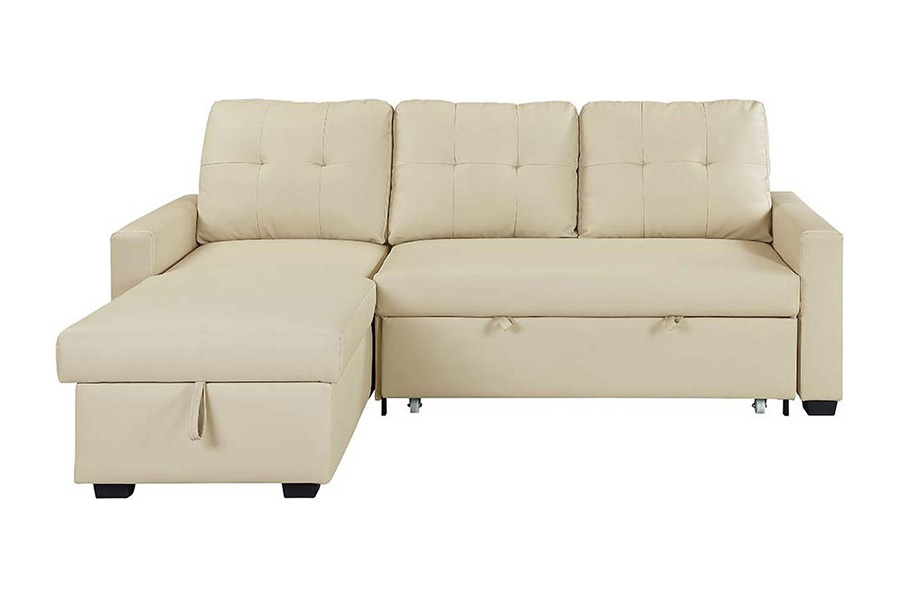 ACME - Dafina Sectional Sofa with Sleeper in Beige