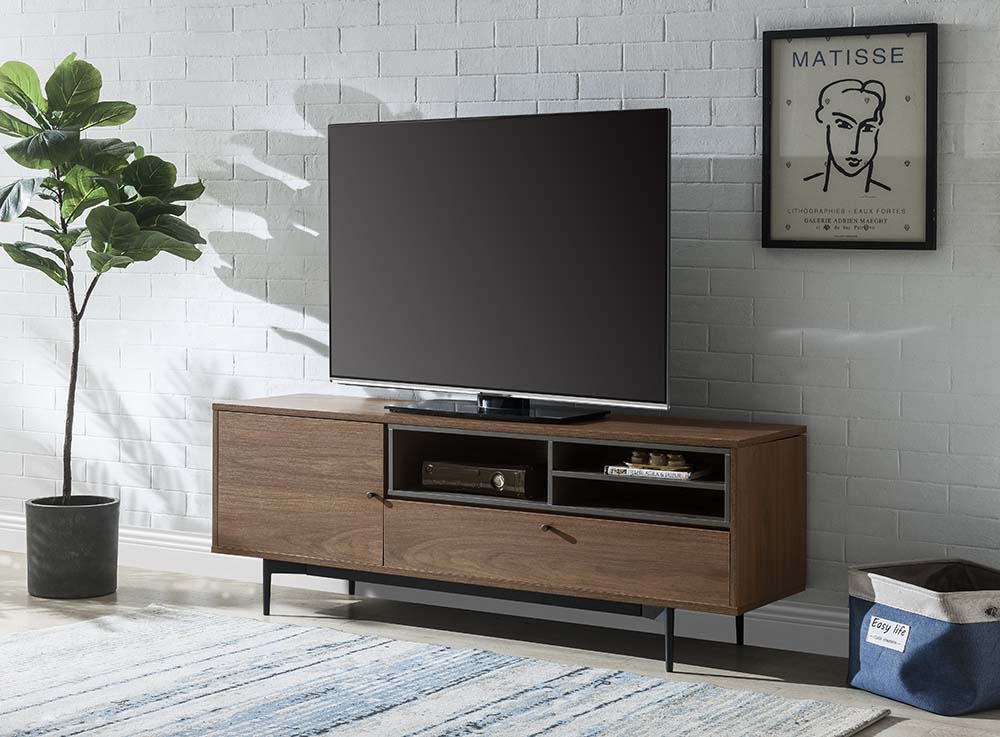 ACME Hattie TV Stand - Rustic Walnut