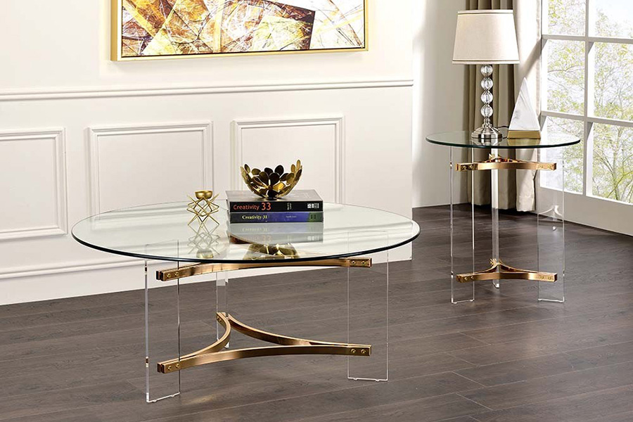 ACME - Sosi End Table in Gold