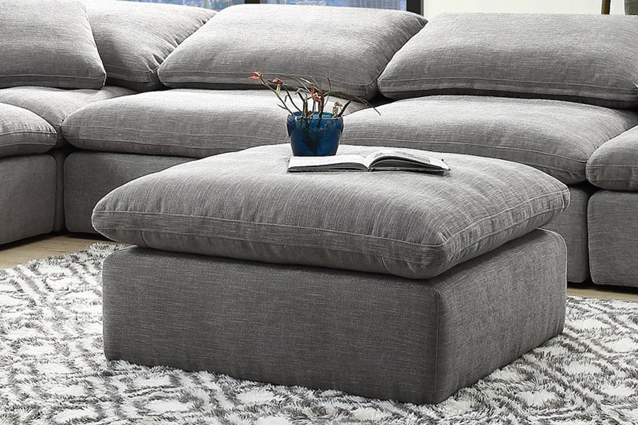 ACME Naveen Modular Cocktail Ottoman - Gray