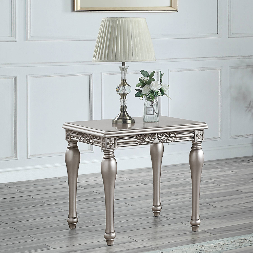 ACME - Pelumi End Table in Platinum