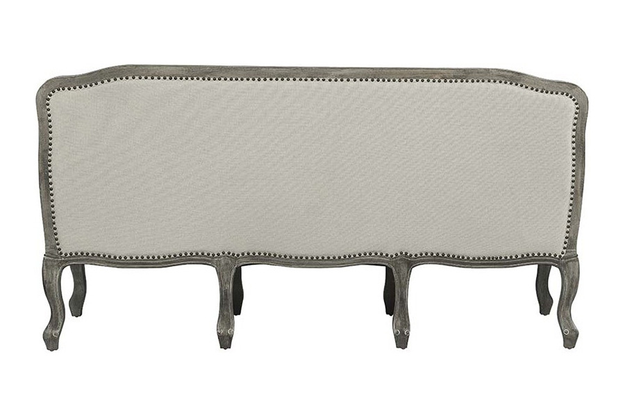 ACME - Tania Sofa with 3 Pillows in Cream Linen/Brown