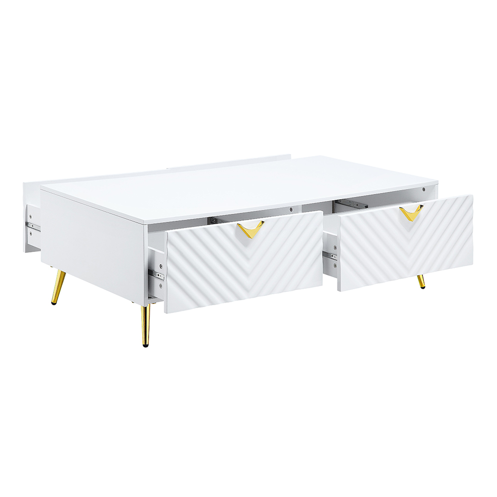 ACME Gaines Coffee Table - White High Gloss Finish