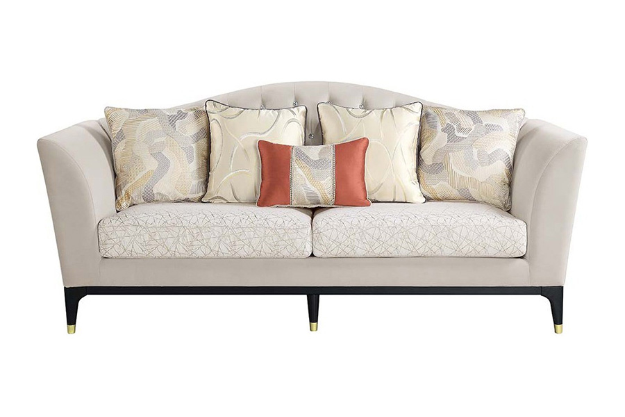 ACME - Tayden Sofa with 5 Pillows in Beige