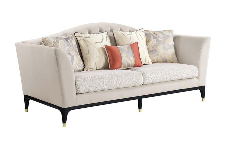 ACME - Tayden Sofa with 5 Pillows in Beige