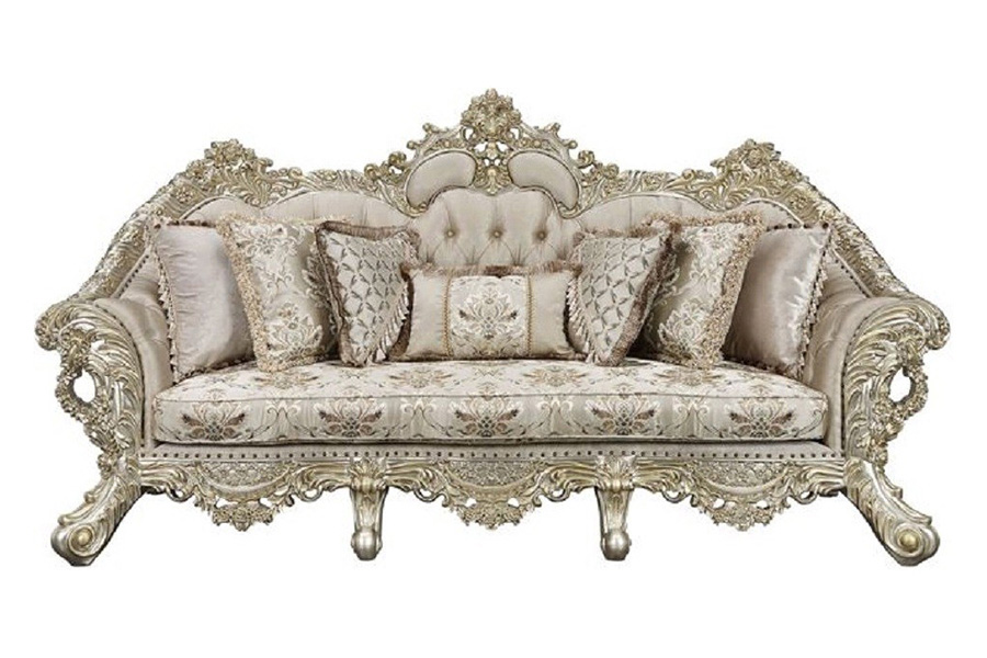 ACME - Danae Sofa with 7 Pillows in Champagne/Gold