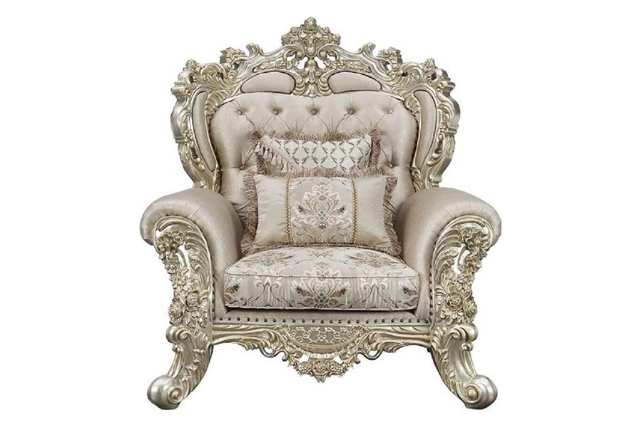 ACME™ Danae Chair with 2 Pillows - Champagne/Gold