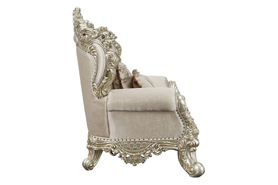 ACME™ Danae Chair with 2 Pillows - Champagne/Gold