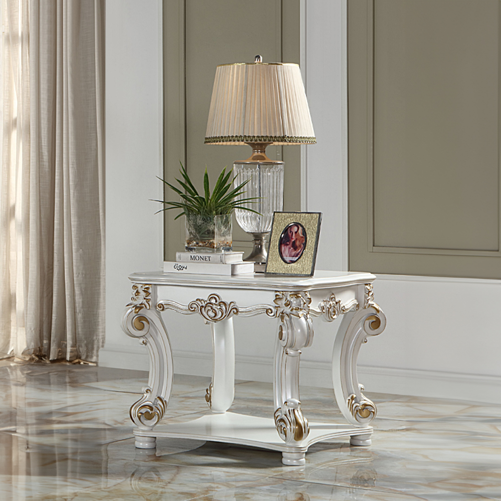 ACME - Vendome End Table in Antique Pearl (LV01328)