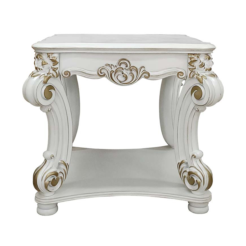 ACME - Vendome End Table in Antique Pearl (LV01328)