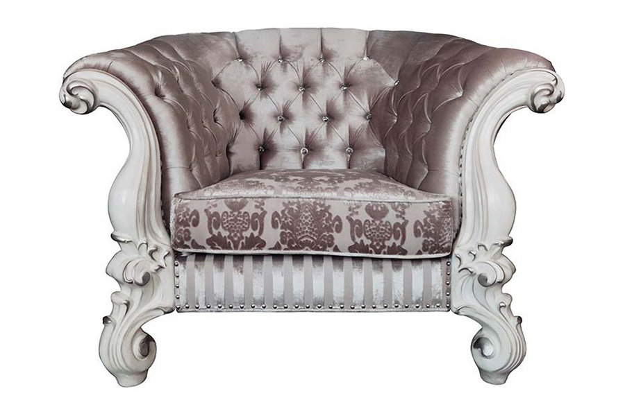 ACME™ Versailles Chair with 2 Pillows - Ivory/Bone White