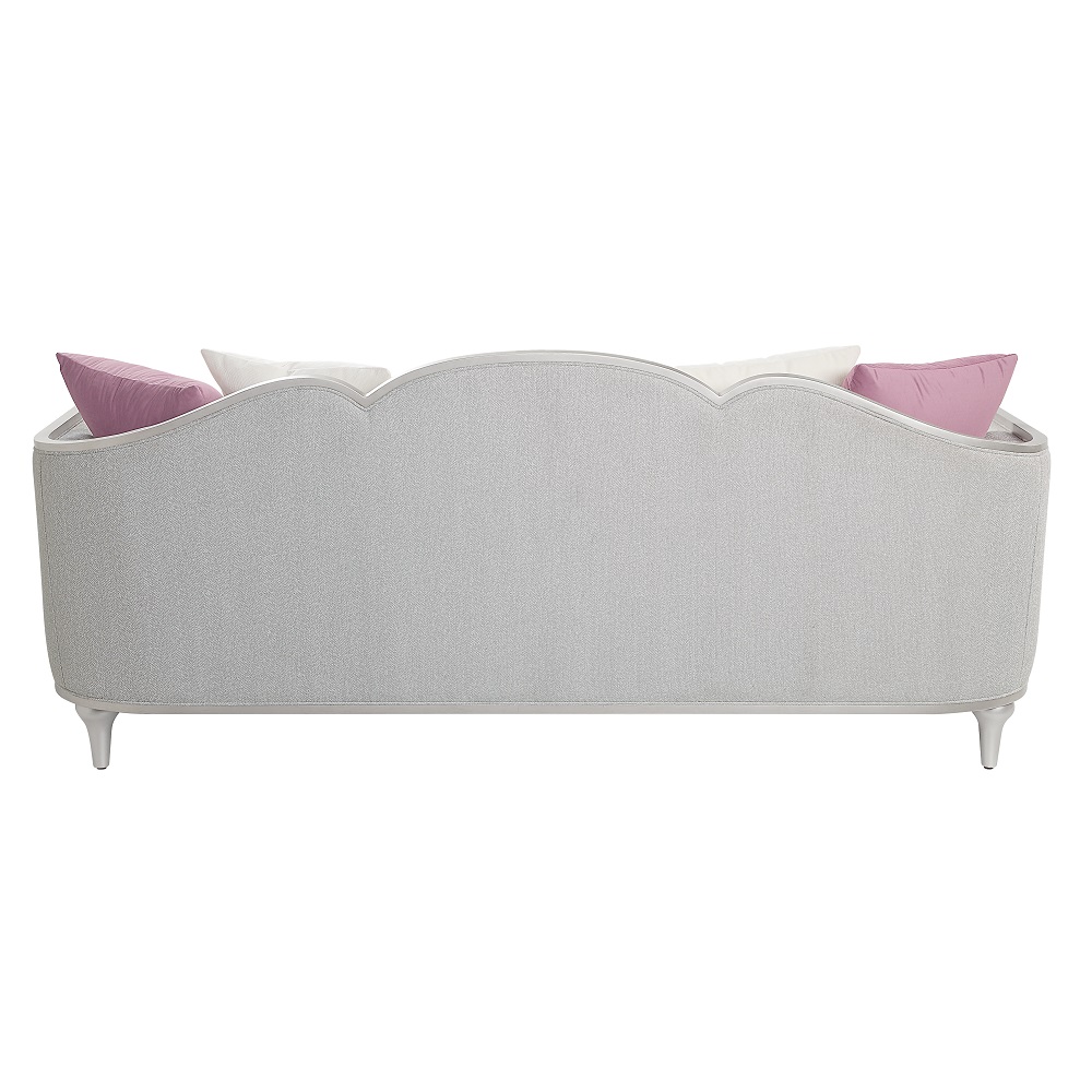 ACME - Kasa Sofa with 5 Pillows in Beige Linen/Champagne