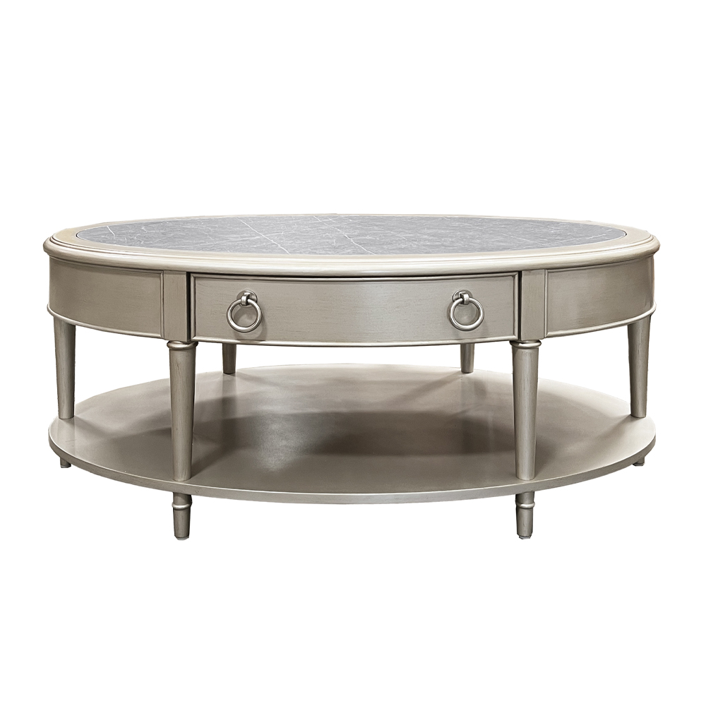 ACME - Kasa Coffee Table in Sintered Stone Top/Champagne