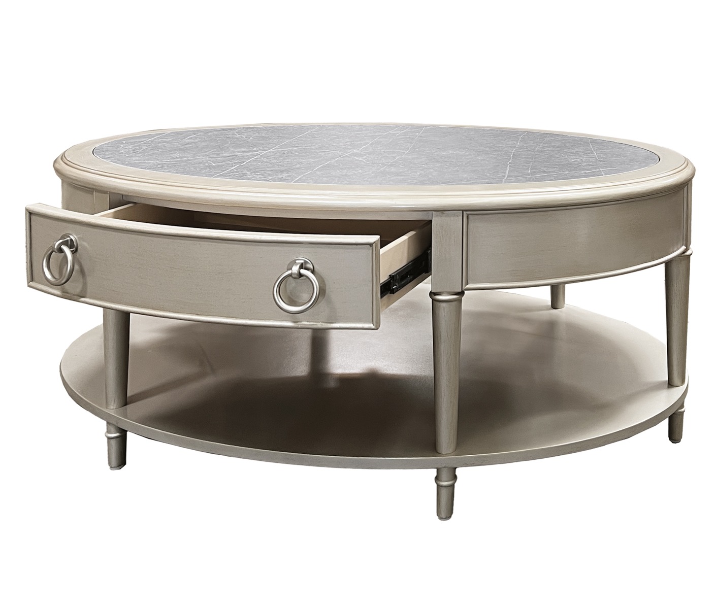 ACME - Kasa Coffee Table in Sintered Stone Top/Champagne