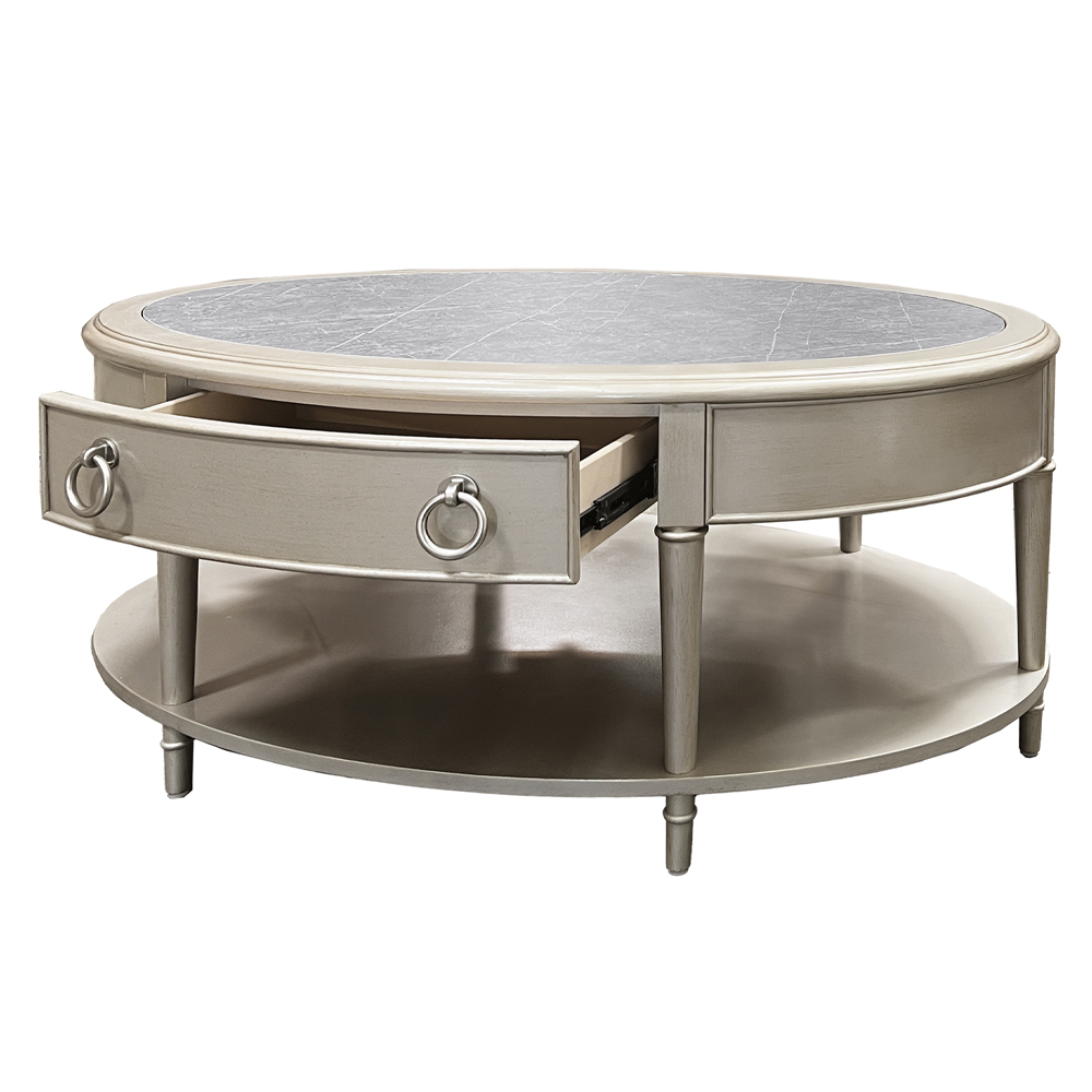 ACME - Kasa Coffee Table in Sintered Stone Top/Champagne