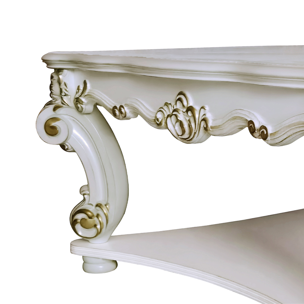 ACME - Vendome Square Coffee Table in Antique Pearl