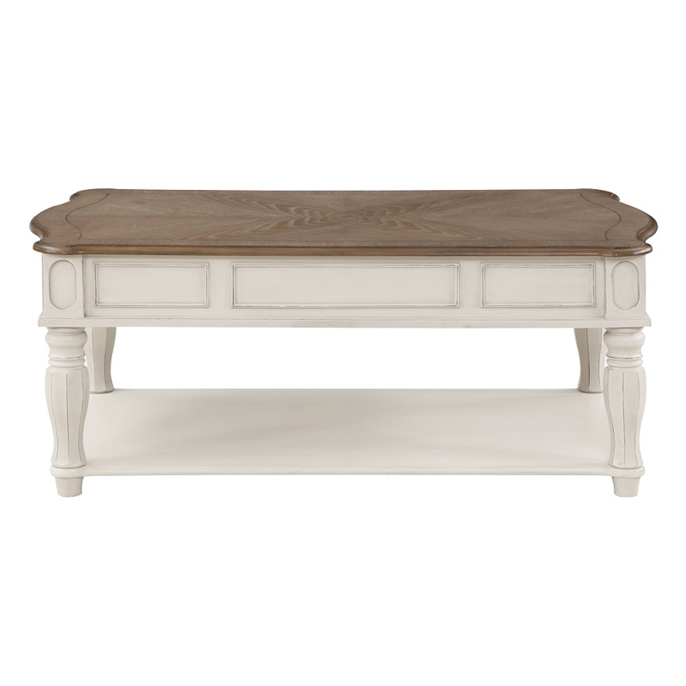 ACME - Florian Coffee Table with Lift Top in Oak/Antique White