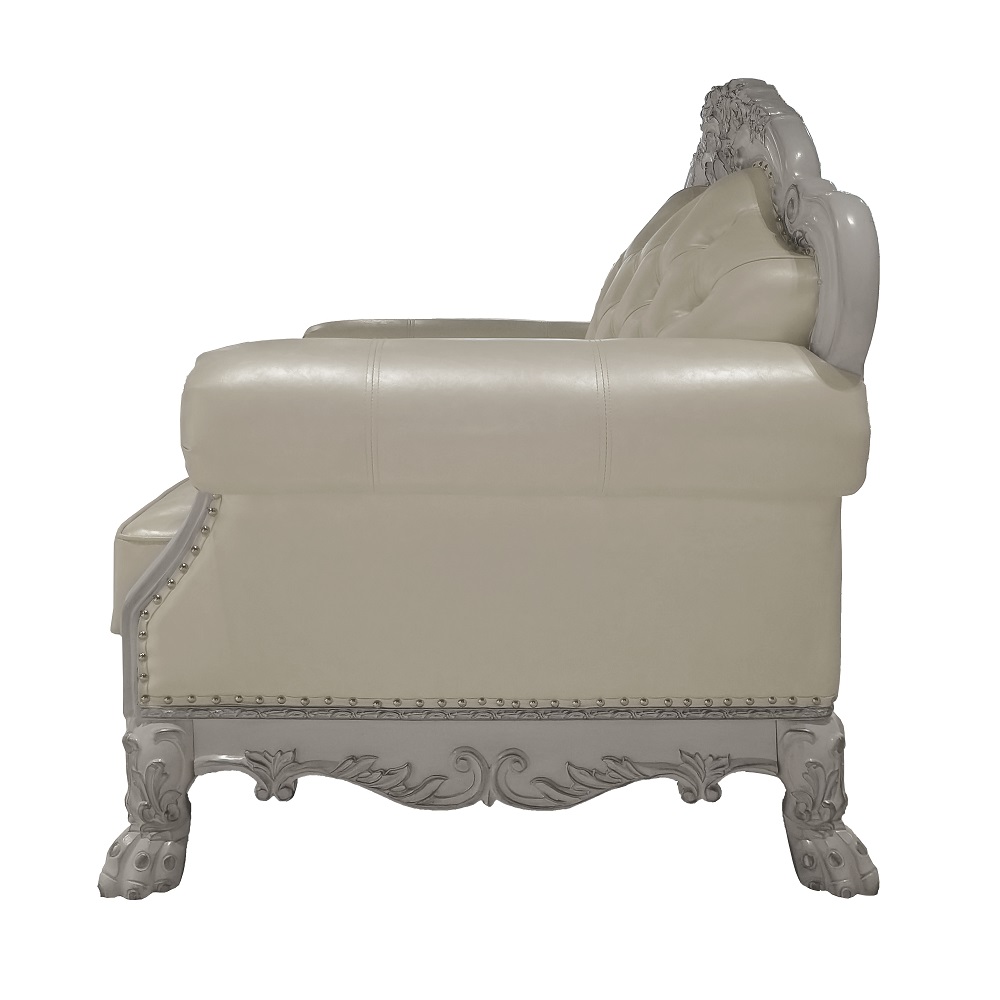 ACME Dresden Chair with 2 Pillows - Synthetic/Bone White