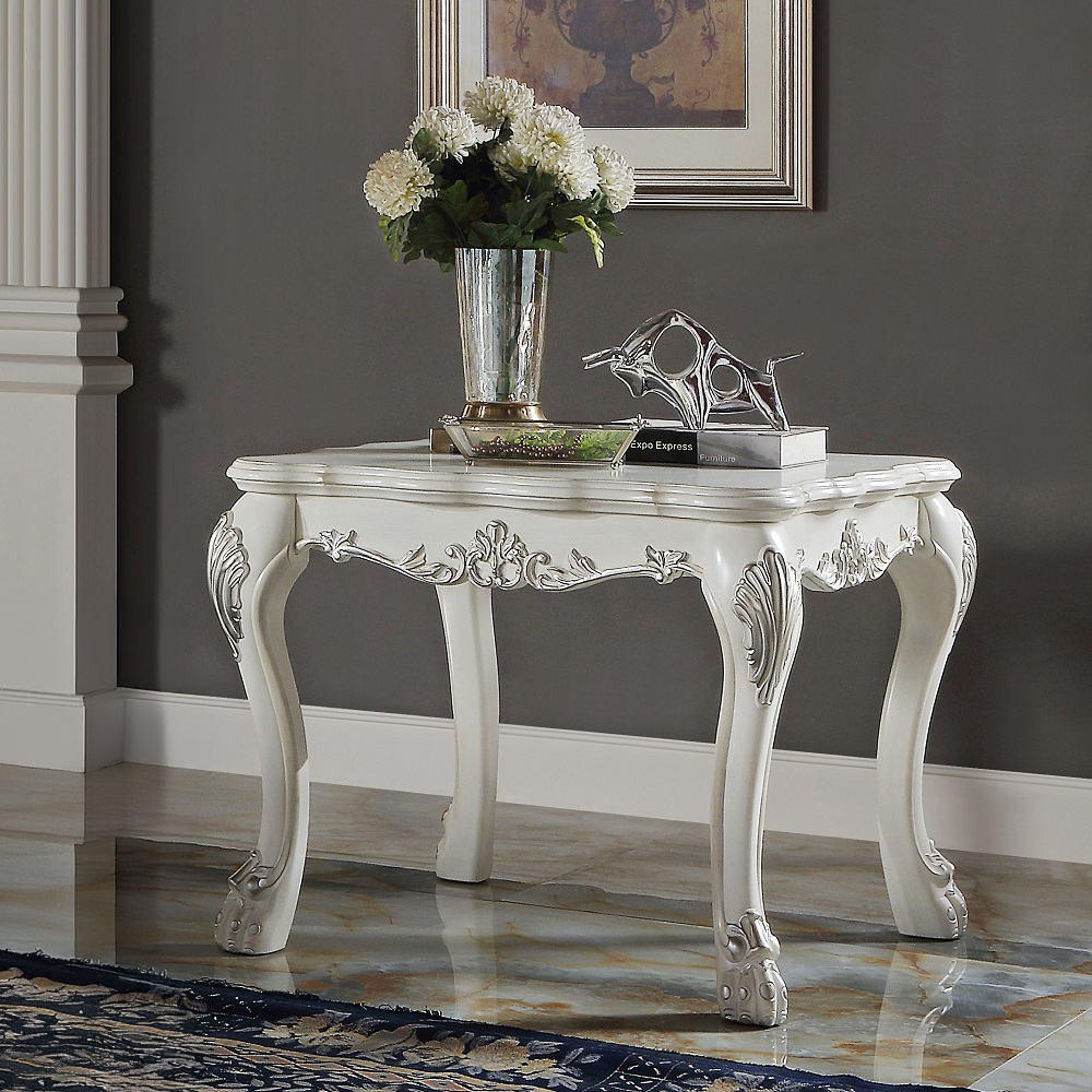 ACME Dresden End Table - Bone White