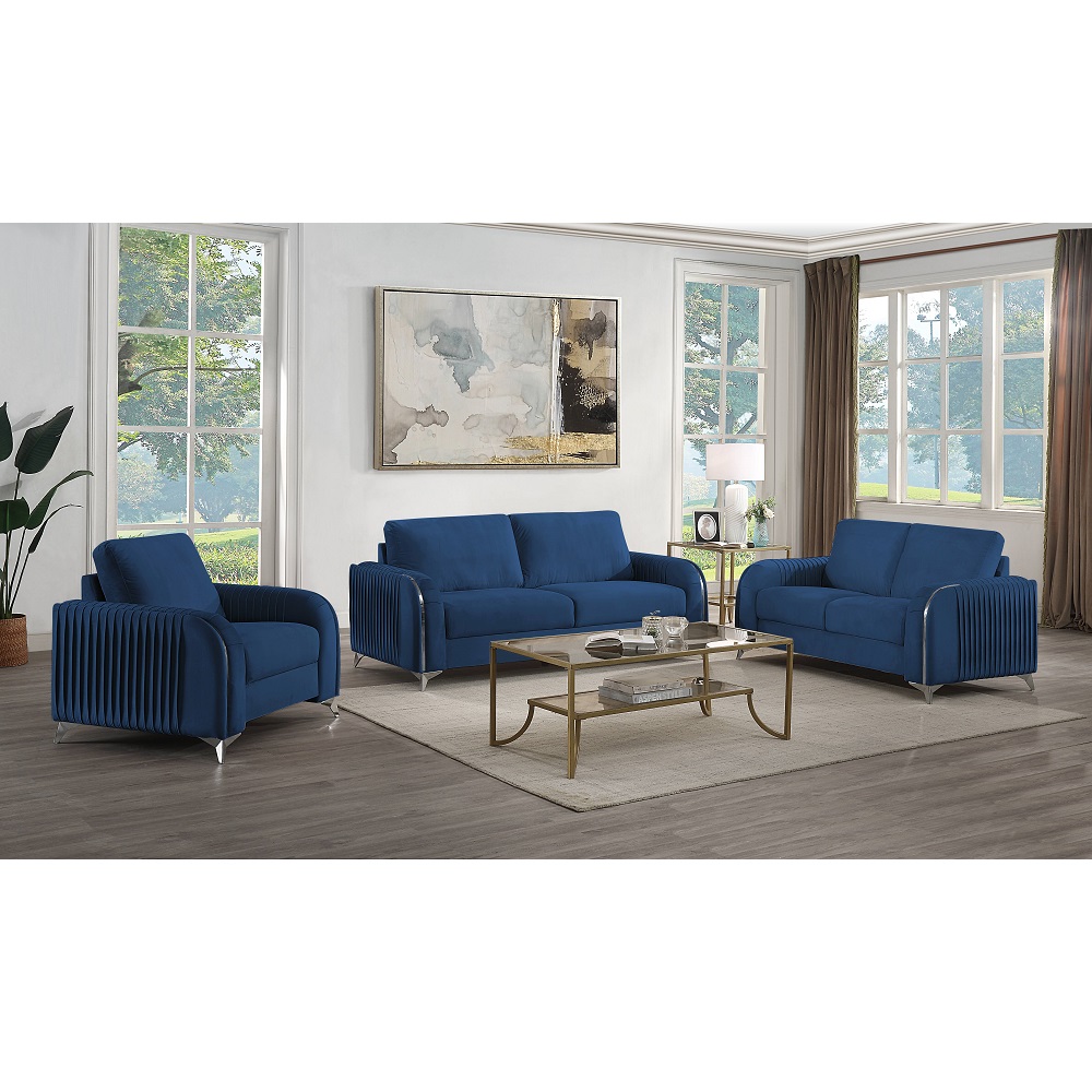 ACME - Wenona Sofa in Blue Velvet