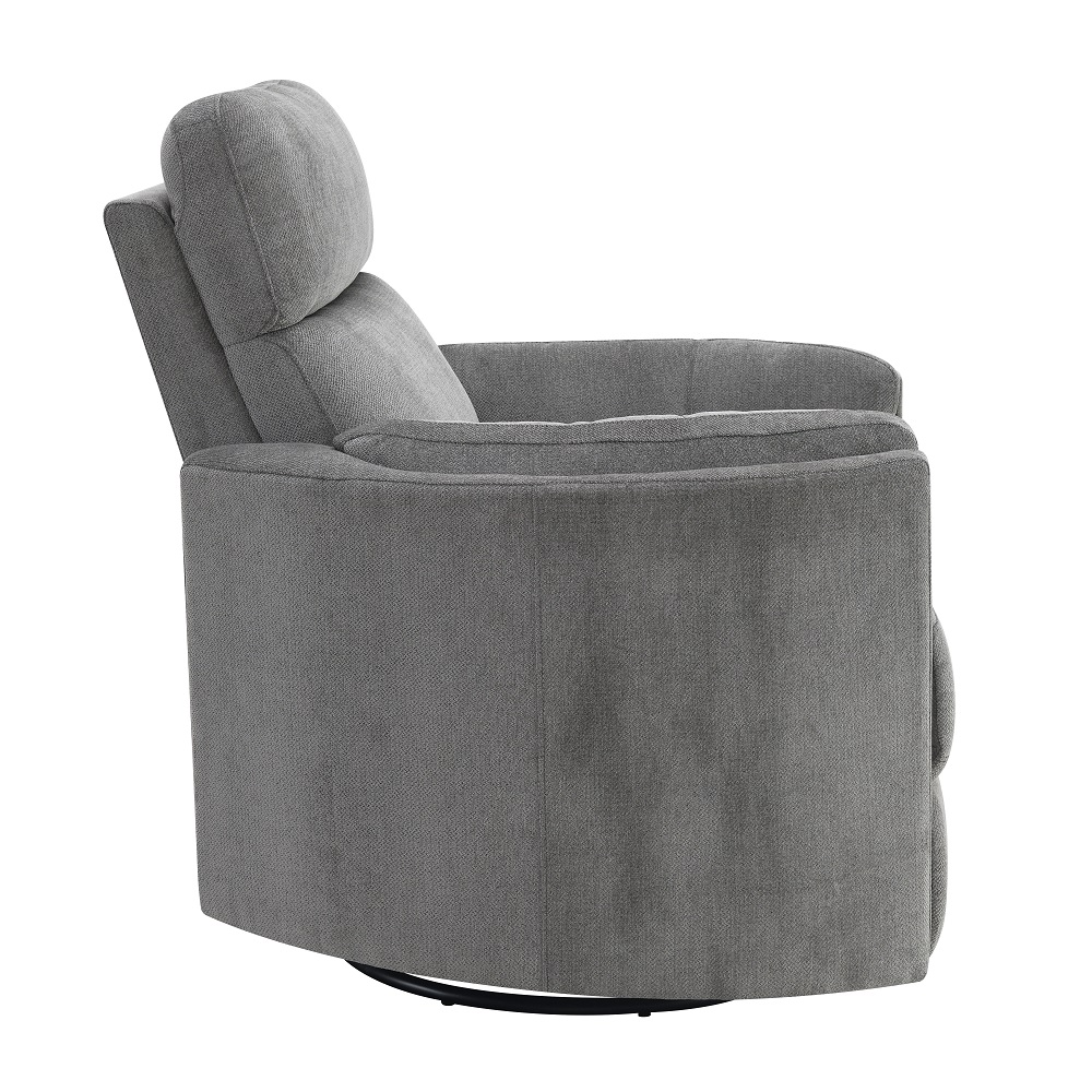 ACME™ Sagen Recliner with Swivel & Glider - Charcoal Chenille