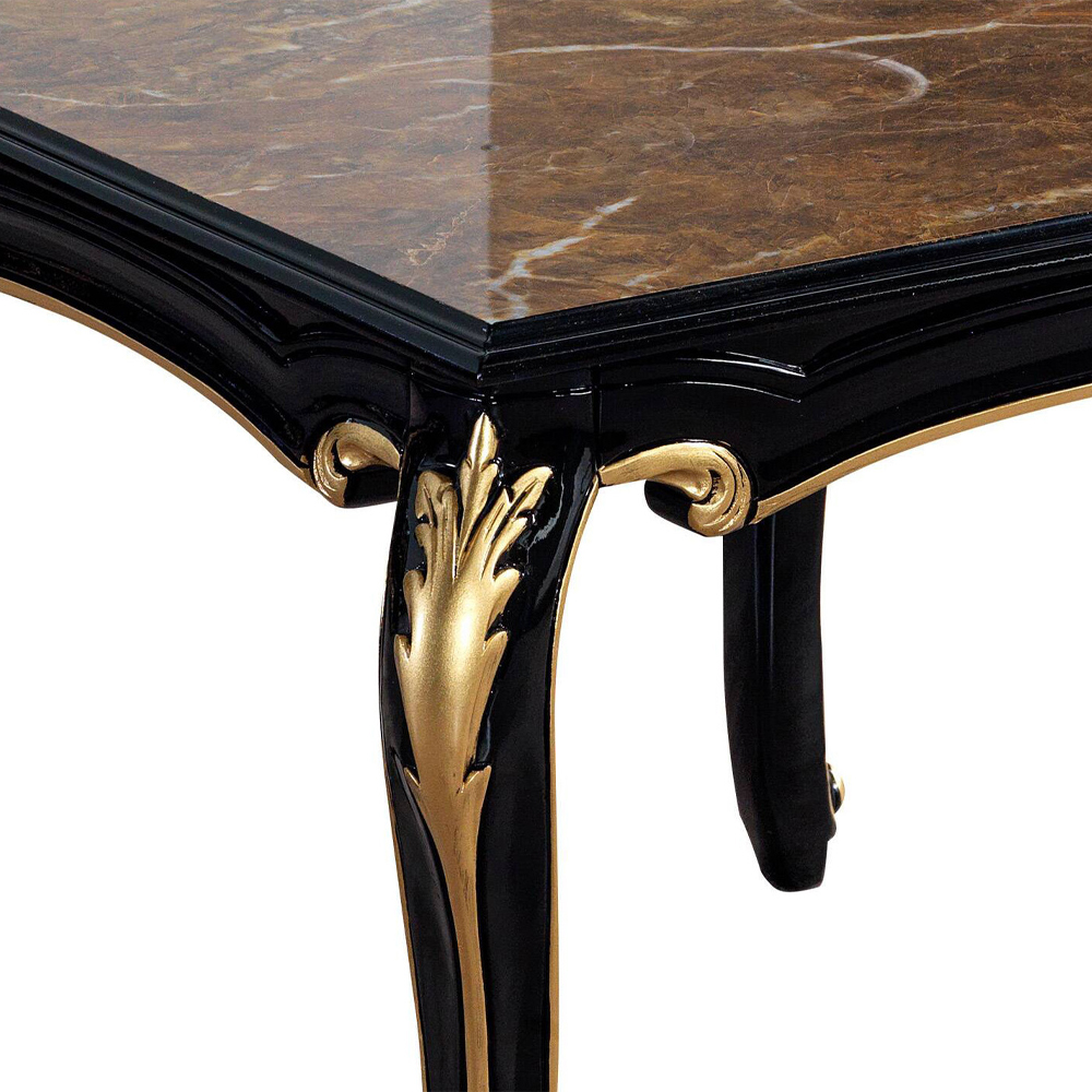 ACME - Betria End Table in Engineered Stone Top/Gold/Black