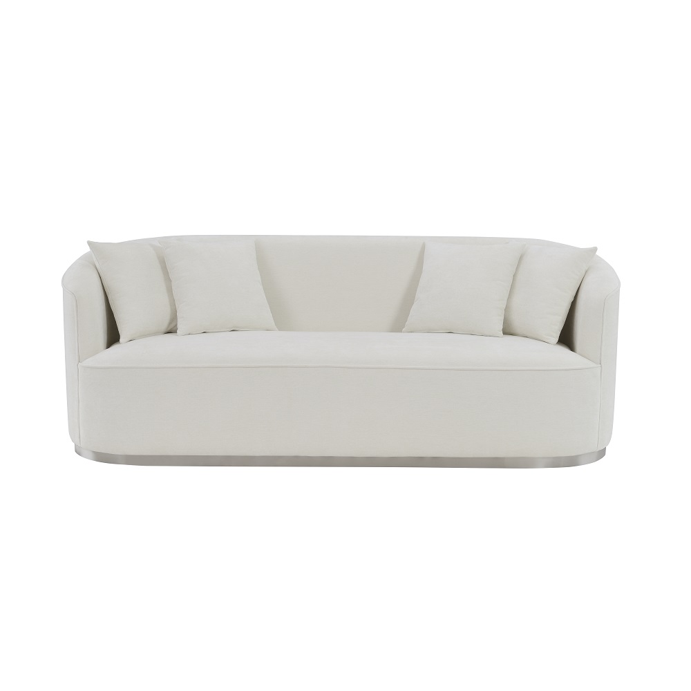 ACME - Odette Sofa with 4 Pillows in Beige Chenille