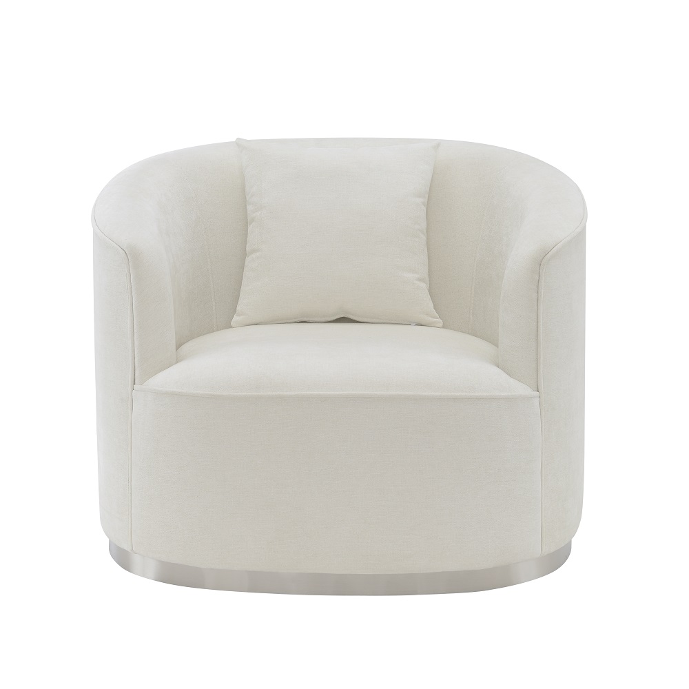 ACME™ Odette Chair with Pillow - Beige Chenille