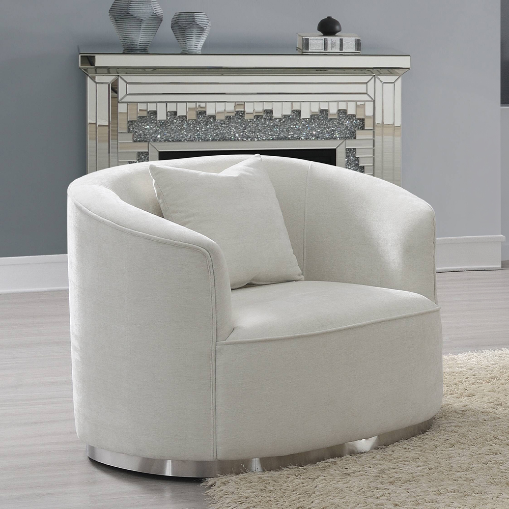 ACME™ Odette Chair with Pillow - Beige Chenille