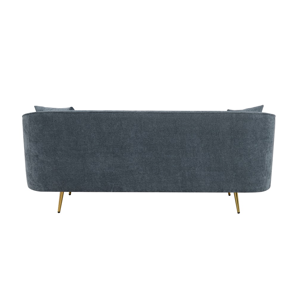 ACME - Nakendra Sofa with 2 Pillows in Cobalt Blue Chenille