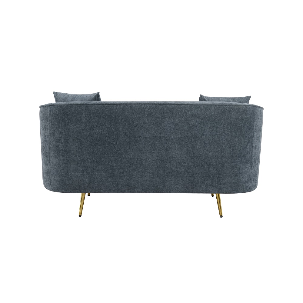 ACME - Nakendra Loveseat with 2 Pillows in Cobalt Blue Chenille