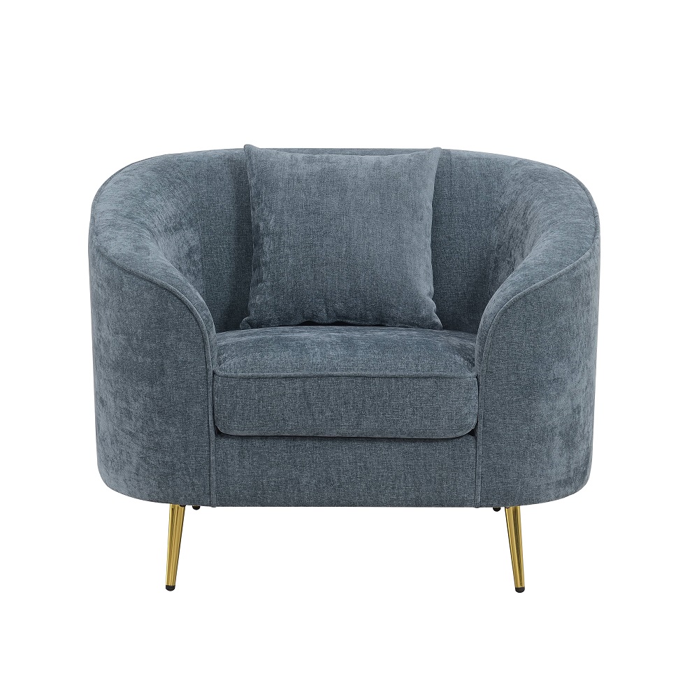 ACME™ Nakendra Chair with Pillow - Cobalt Blue Chenille