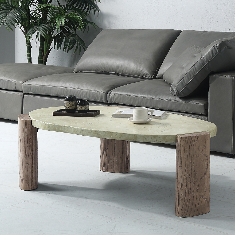 ACME - Jacinda Coffee Table in Weathered Gray/Oak