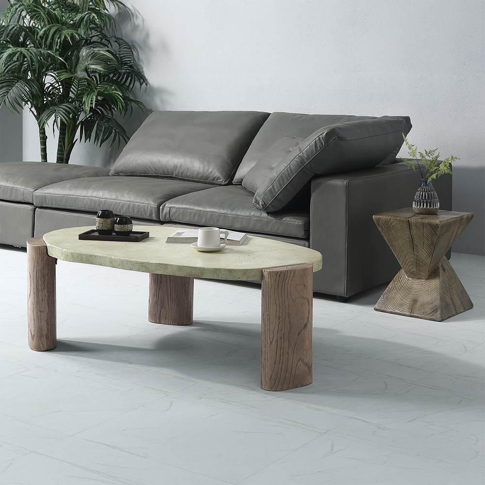 ACME - Jacinda Coffee Table in Weathered Gray/Oak