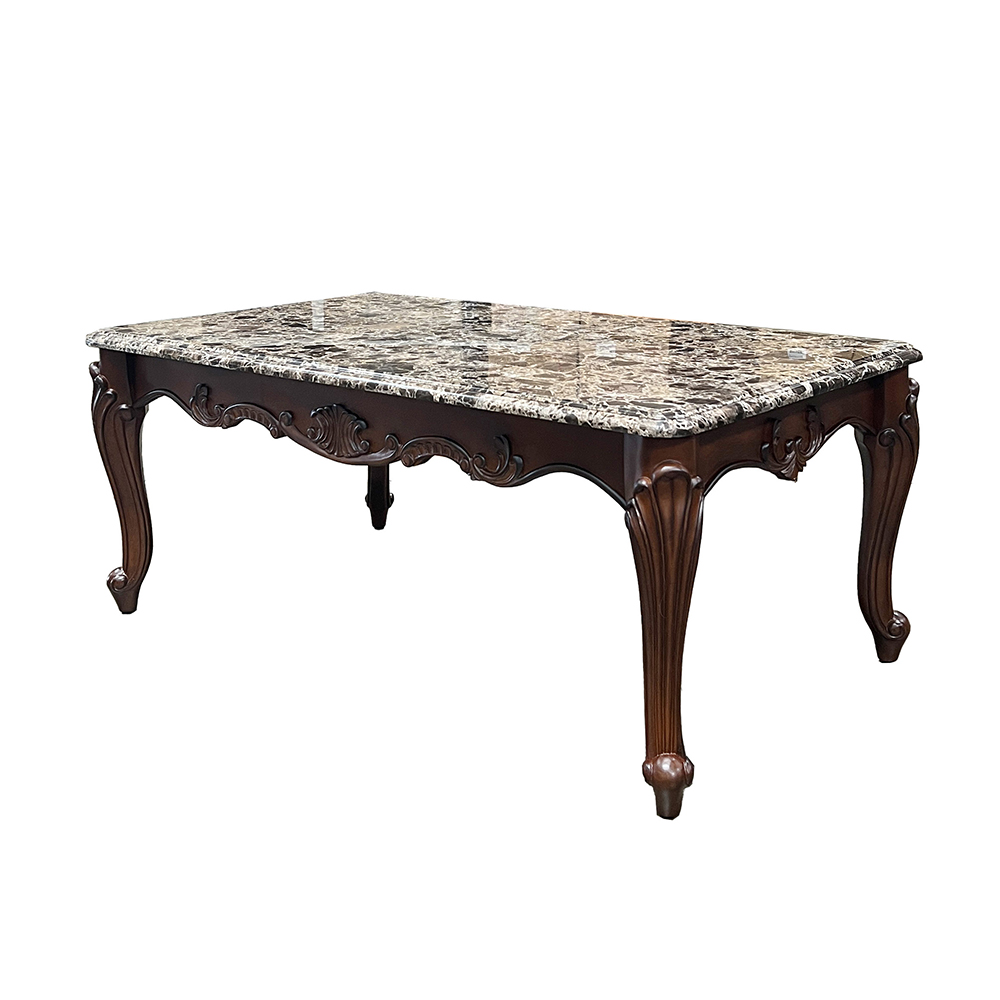 ACME - Nayla Coffee Table in Natural Marble Top/Cherry