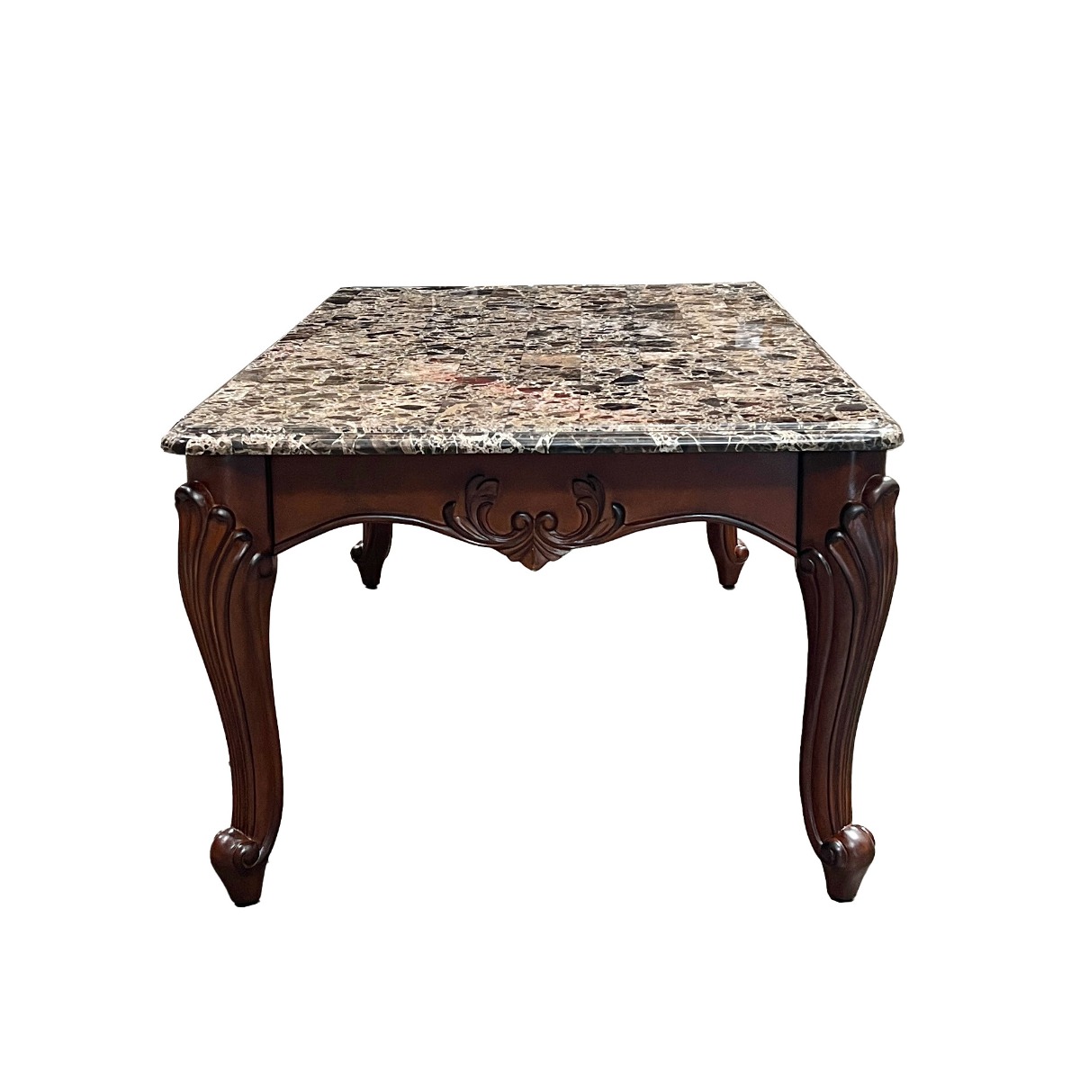 ACME - Nayla Coffee Table in Natural Marble Top/Cherry