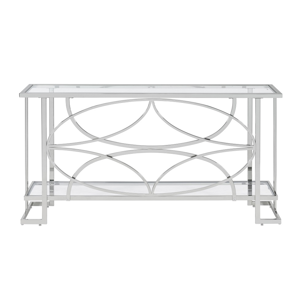 ACME - Kalan Sofa Table in Glass/Silver