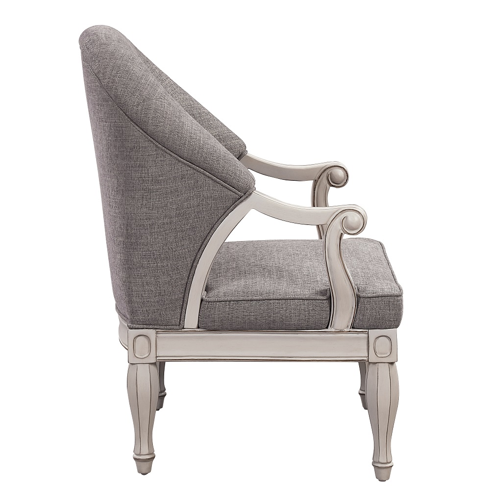 ACME - Florian Chair in Gray Antique White