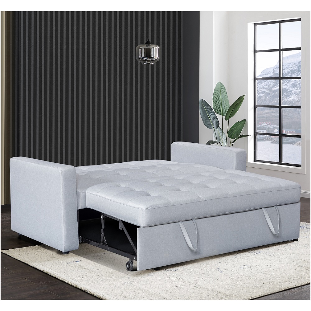 ACME - Camacho Sofa with Sleeper in Light Gray