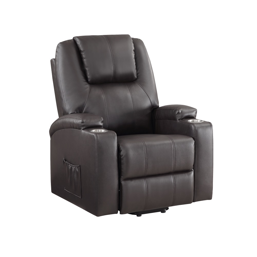 ACME™ Recliner with Power Lift & Massage - Brown