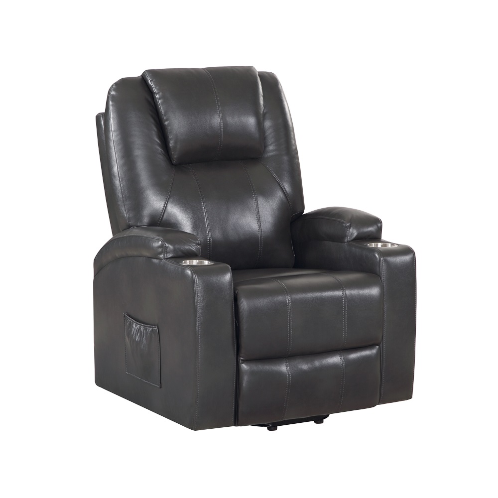 ACME™ Recliner with Power Lift & Massage - Gunmetal