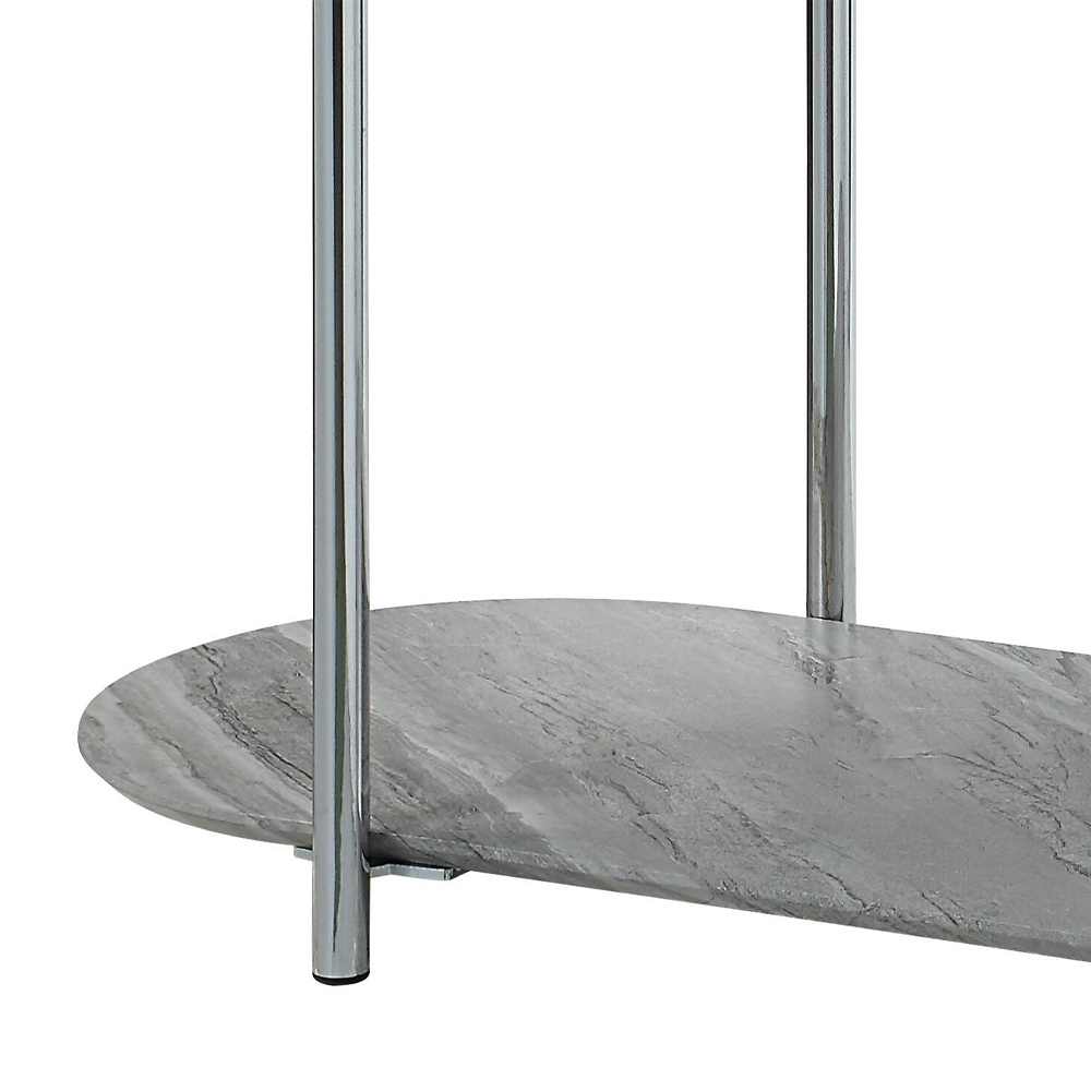 ACME - Yukino Sofa Table in Gray High Gloss/Chrome