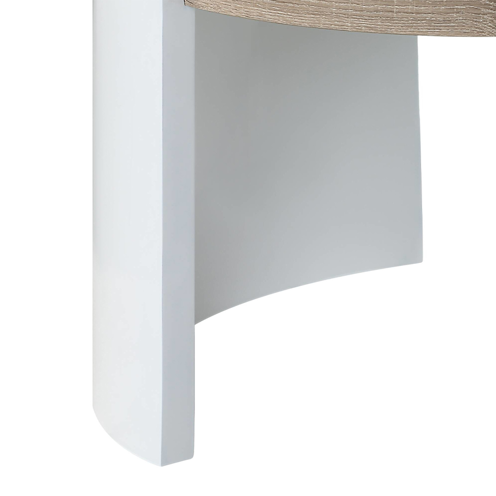 ACME - Zoma Coffee Table in Oak/White High Gloss